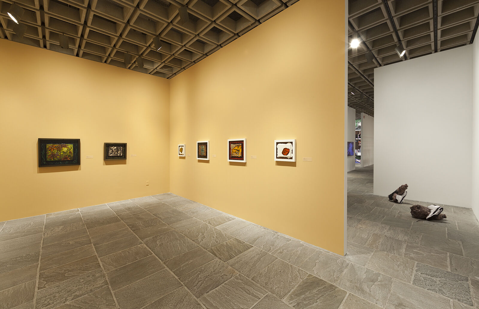 A gallery filled with works of art.