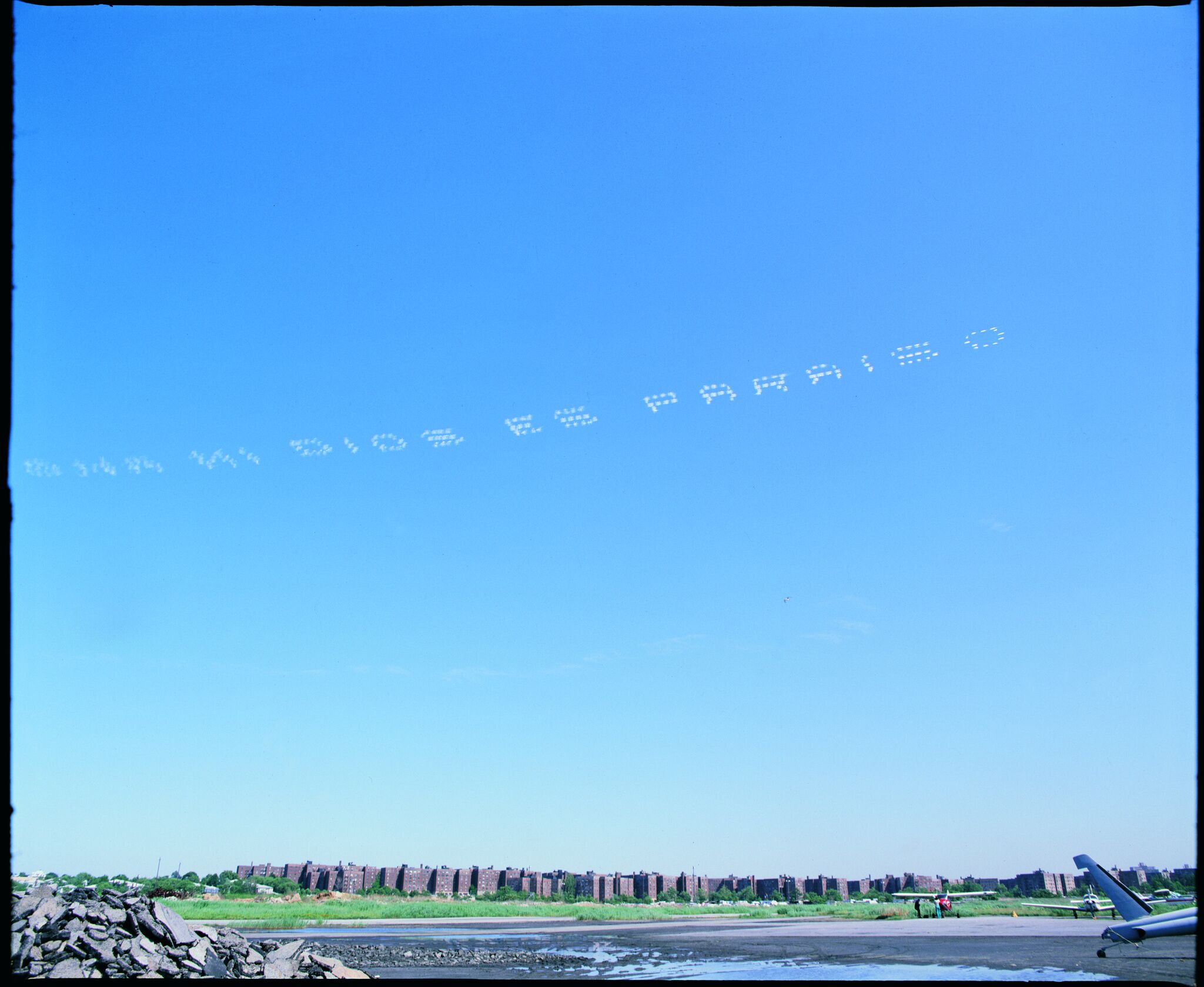 Words written in the sky.