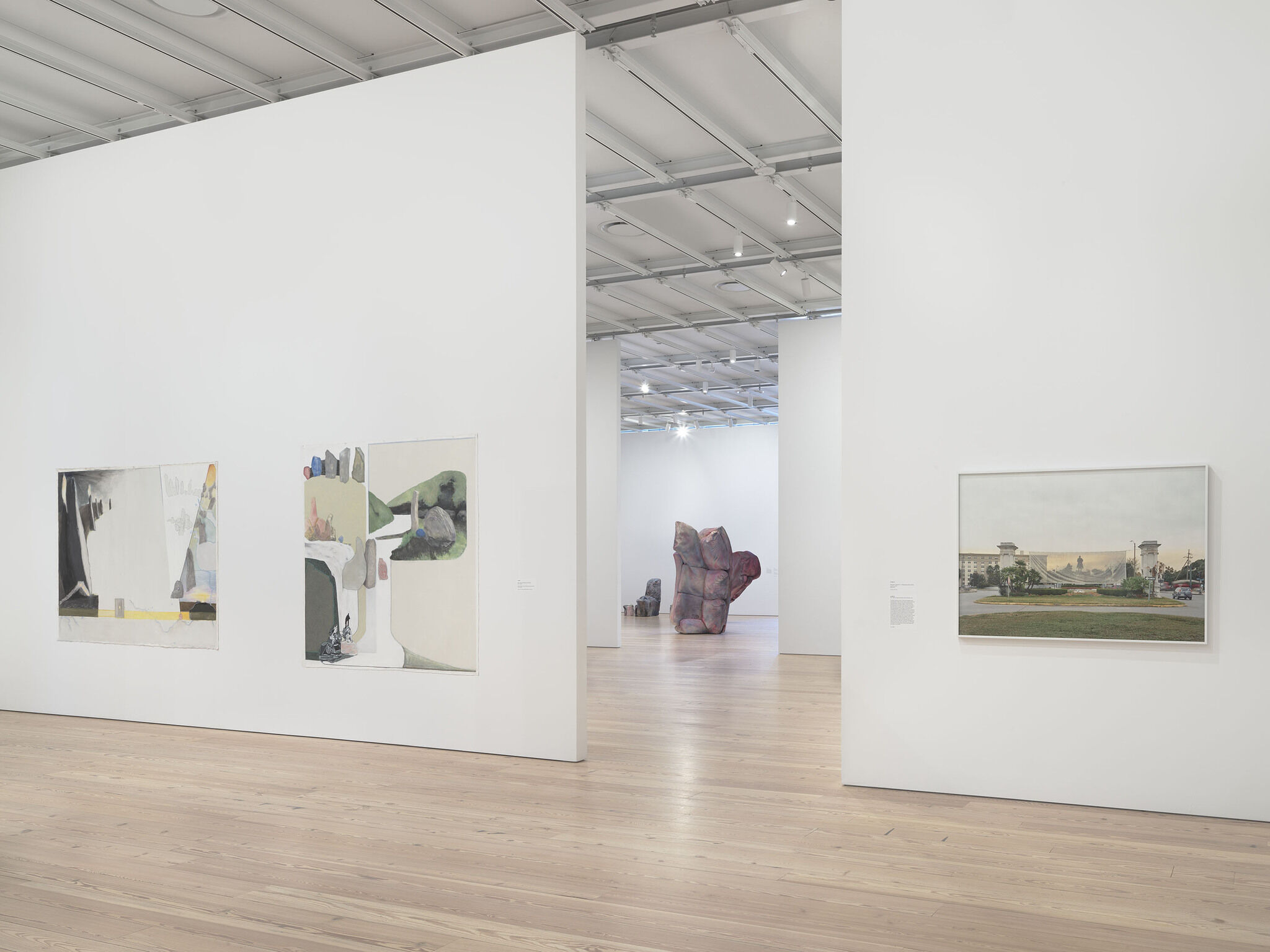 A gallery filled with works of art.