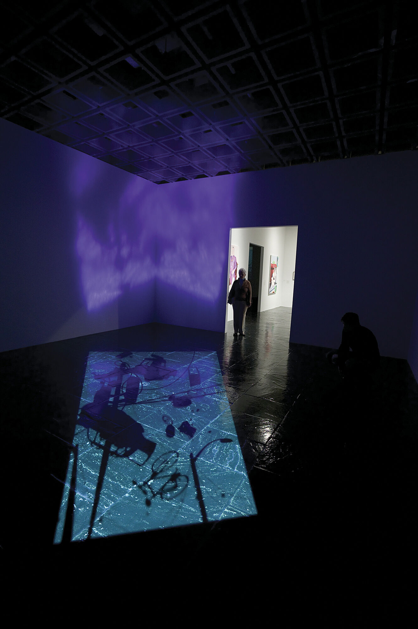 A gallery filled with works of art.