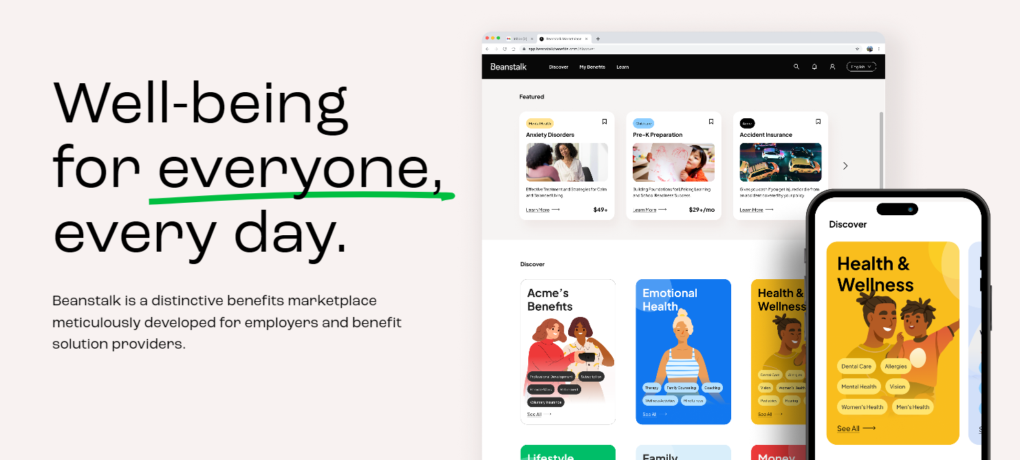 Redesign Spinout Beanstalk Benefits Launches with $7M for Benefits Platform